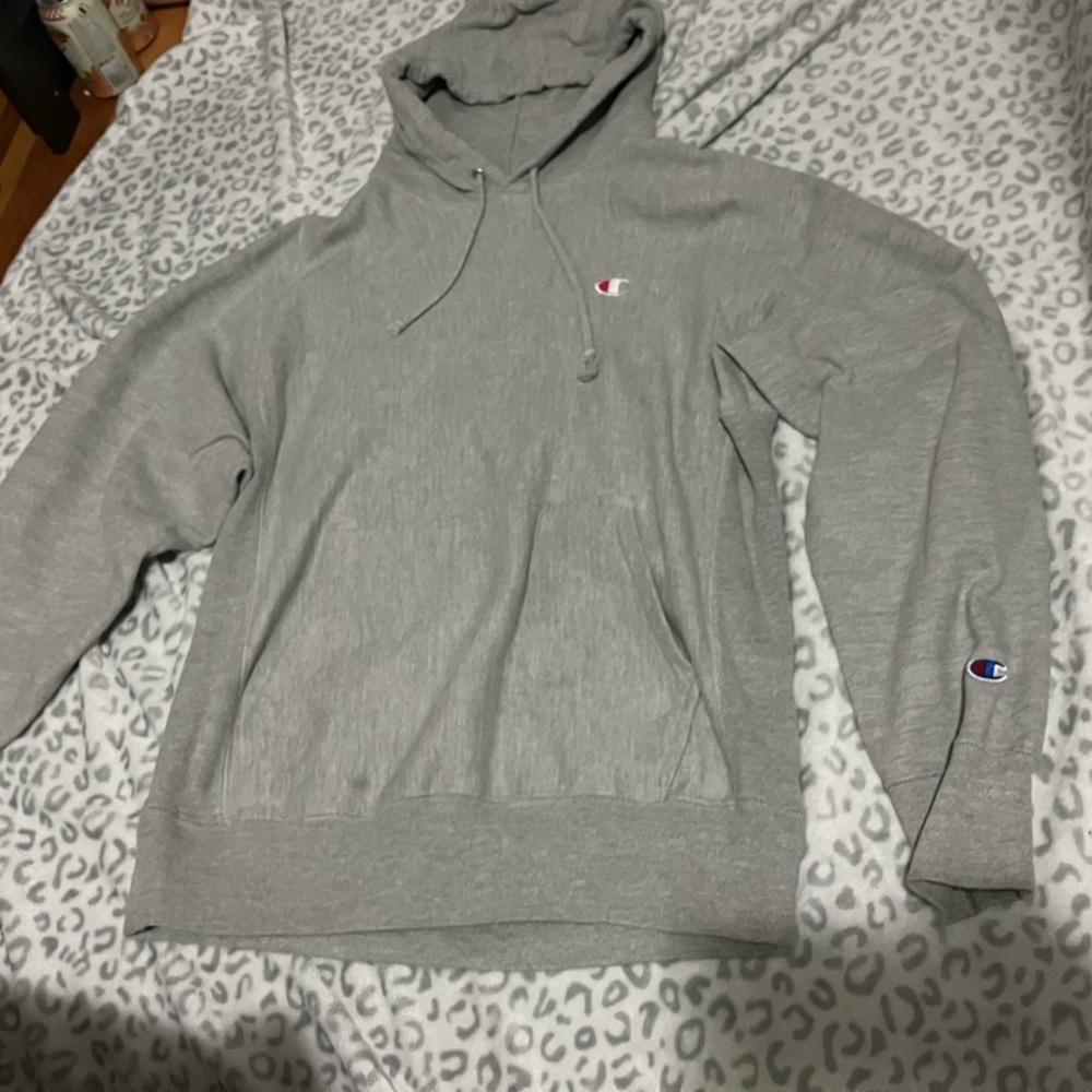 Champion Light Gray Pullover Hoodie